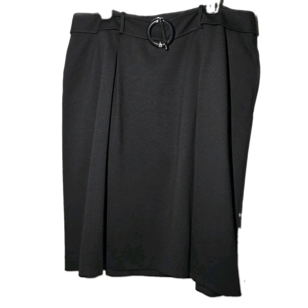 Talbots  Black Stretch Skirt Tailored Midi Length Business Casual Size 18